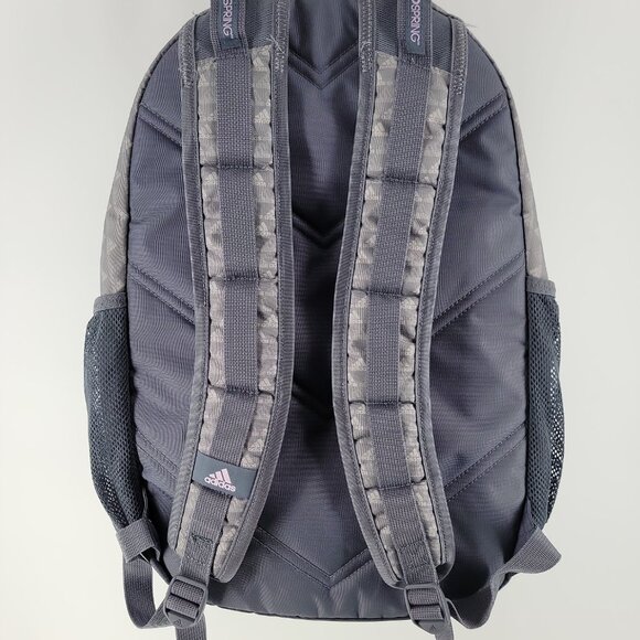 Adidas Youth Backpack Gray Pink School Laptop Travel Book Bag - Picture 7 of 13